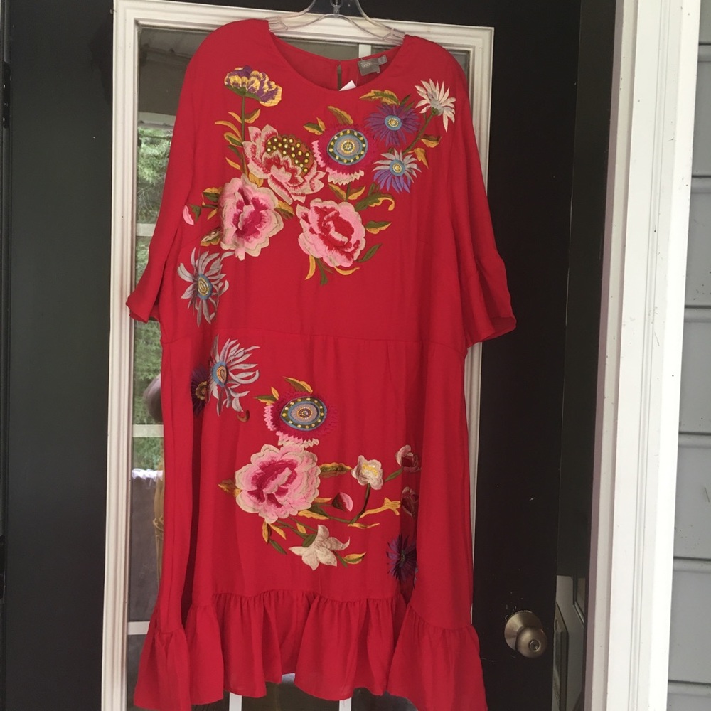 ASOS embroidered dress, NWT